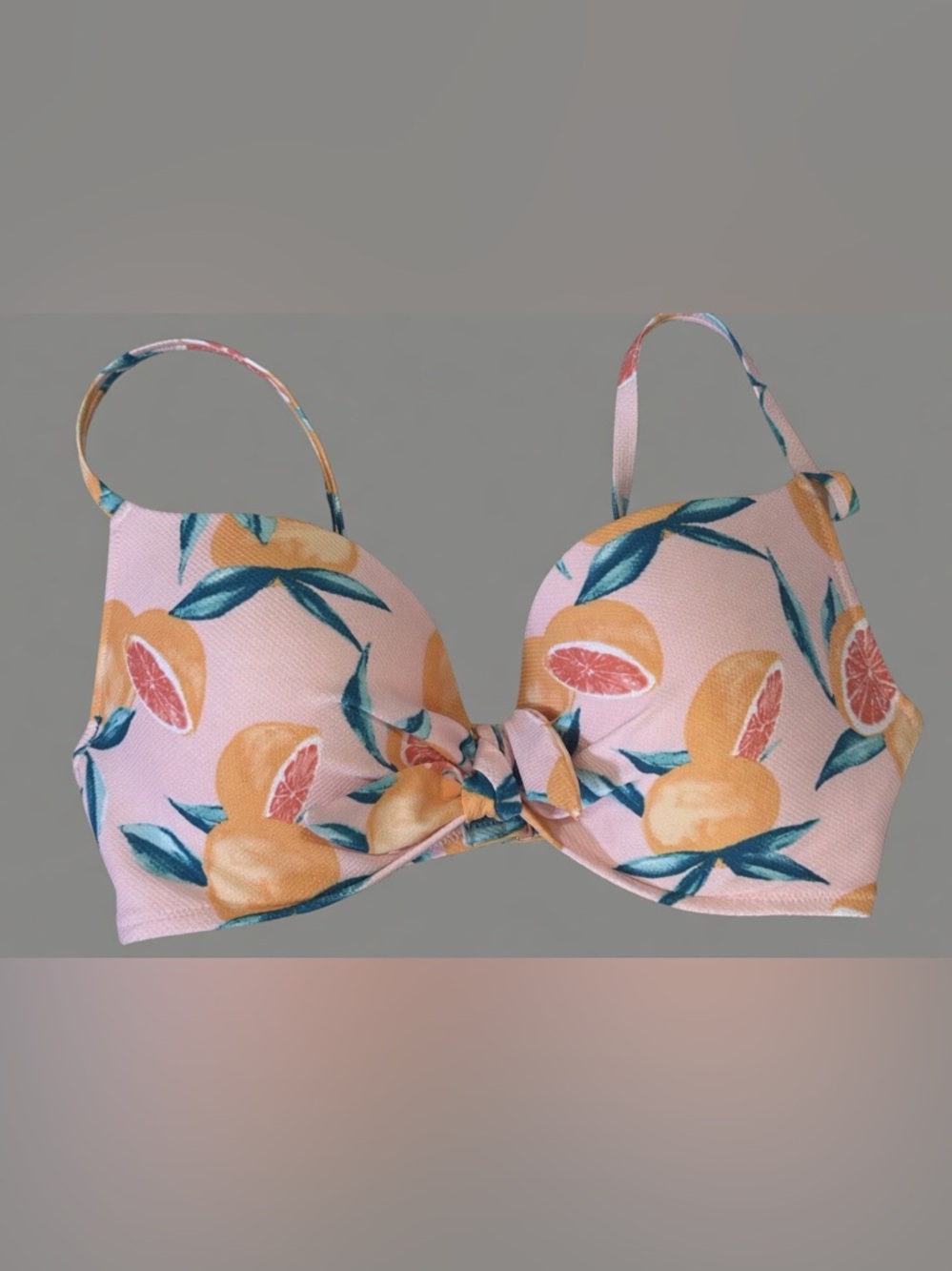 Shade & Shore Pink Citrus Grapefruit Bikini Top 36D